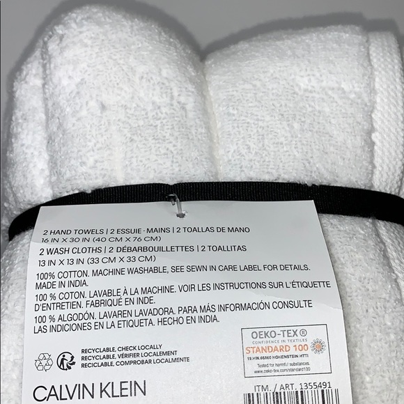 Calvin Klein Hand Towels & Wash Cloths Set,4-Piece - Picture 6 of 8